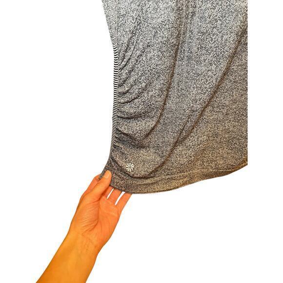Athleta Women's Medium Fast Track Swiftly Ruched Grey Heathered Running T-Shirt - Picture 4 of 11